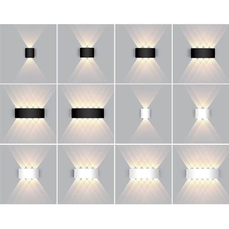 Outdoor LED Wall Sconce, Up And Down Lighting, Slim Weatherproof Design