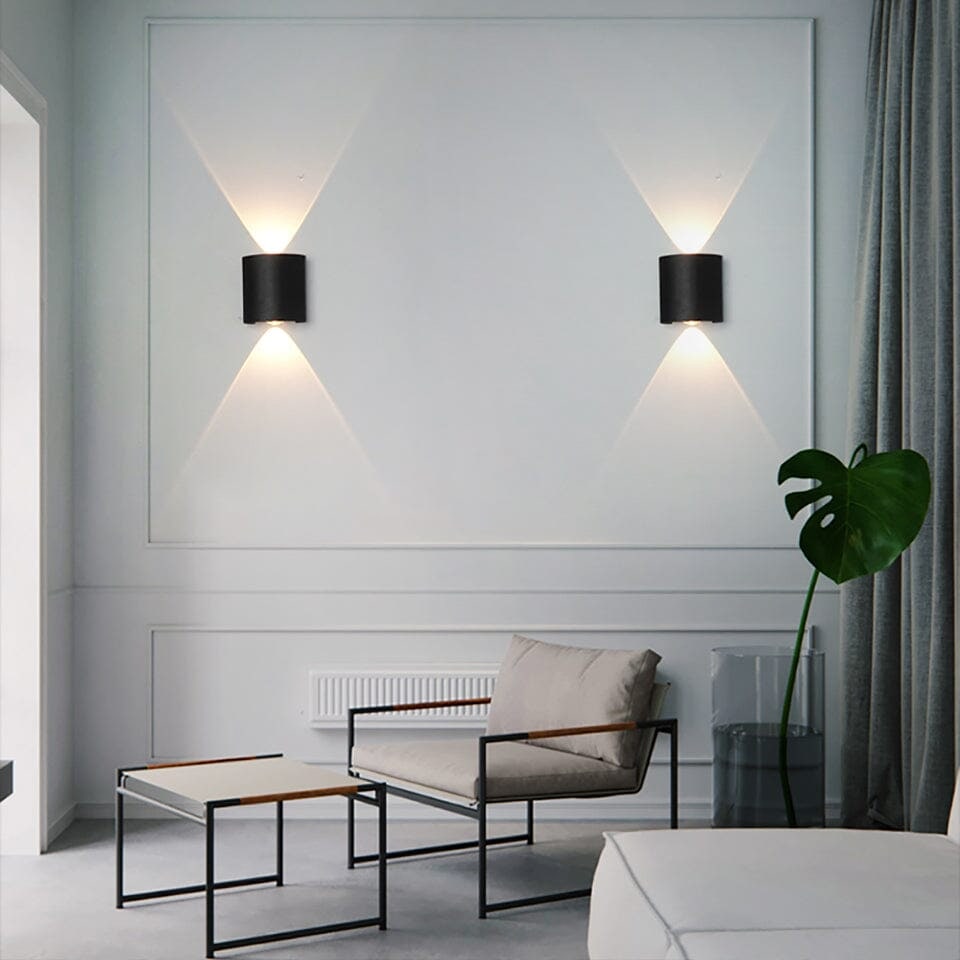 Outdoor LED Wall Sconce, Up And Down Lighting, Slim Weatherproof Design