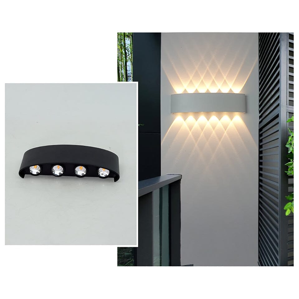 Outdoor LED Wall Sconce, Up And Down Lighting, Slim Weatherproof Design