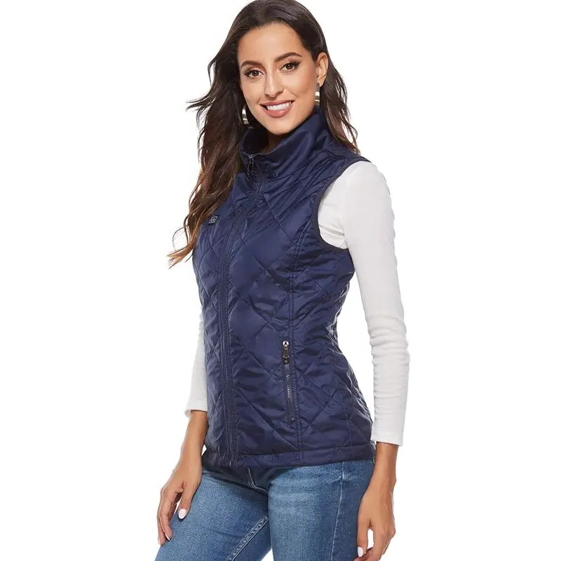 Damen-Wärme-Gilet, leichtes elektrisches Design mit einstellbaren Heizstufen