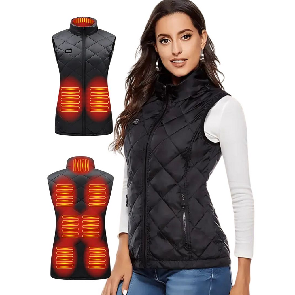 Damen-Wärme-Gilet, leichtes elektrisches Design mit einstellbaren Heizstufen