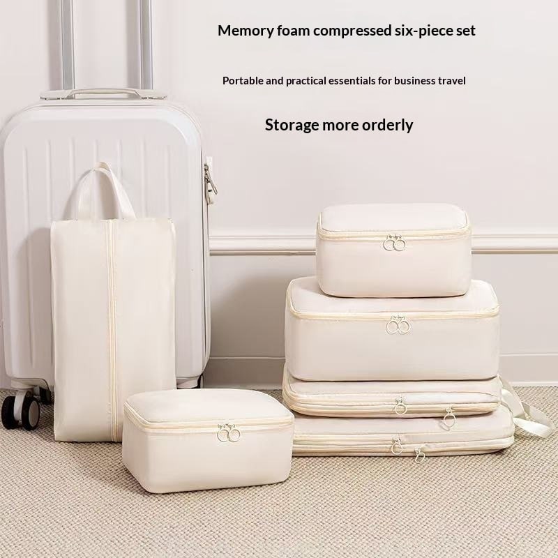 Compression Packing Cubes Luggage Organizer Sets 6 Or 8 Piece Dual Zipper Closure