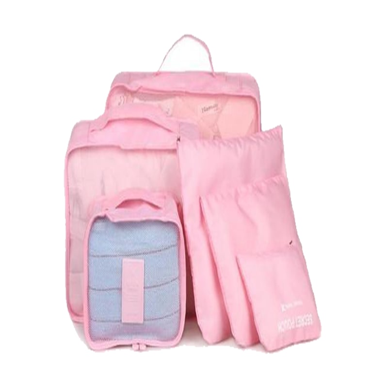 6-Piece Lightweight Packing Cubes Breathable Mesh Panels Travel Organizer Set