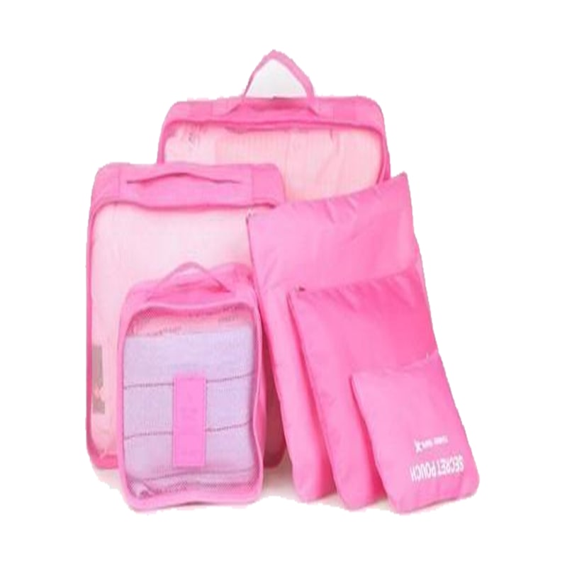 6-Piece Lightweight Packing Cubes Breathable Mesh Panels Travel Organizer Set