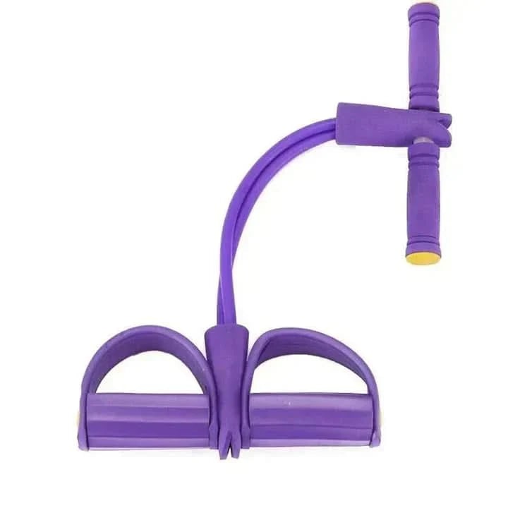 Lightweight Portable Foot Pedal Resistance Band, Contoured Foam Handles, Foot Stirrups