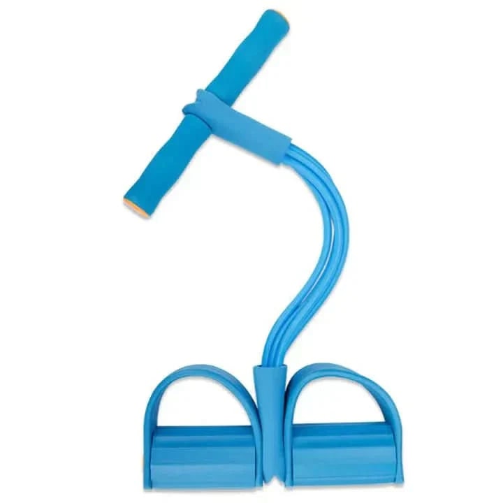 Lightweight Portable Foot Pedal Resistance Band, Contoured Foam Handles, Foot Stirrups
