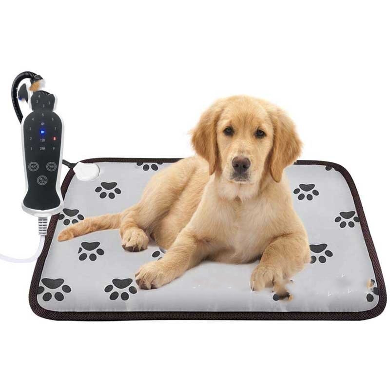Electric Pet Heating Pad, Waterproof Cord Sleeve, Adjustable Temperature Control