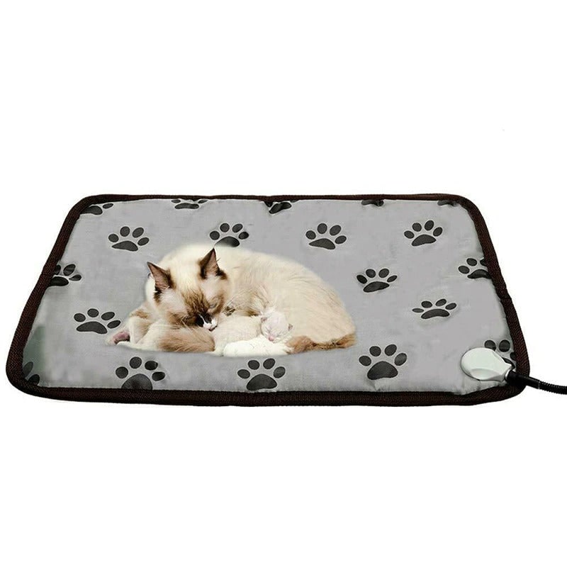 Electric Pet Heating Pad, Waterproof Cord Sleeve, Adjustable Temperature Control