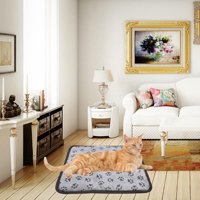 Electric Pet Heating Pad, Waterproof Cord Sleeve, Adjustable Temperature Control