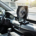 Přenosný chladicí ventilátor napájený přes USB, otočná hlava s otáčením o 360°, kompaktní provedení