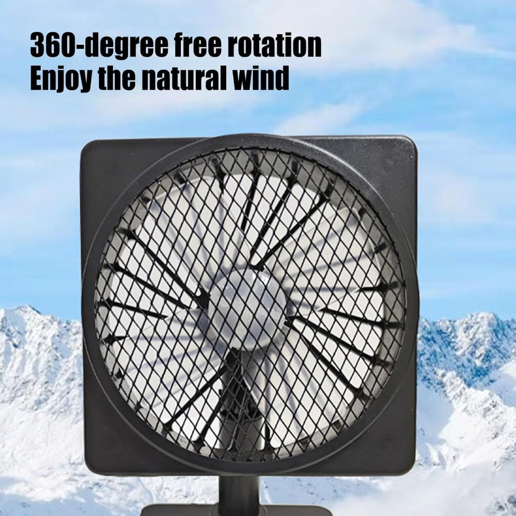 Přenosný chladicí ventilátor napájený přes USB, otočná hlava s otáčením o 360°, kompaktní provedení