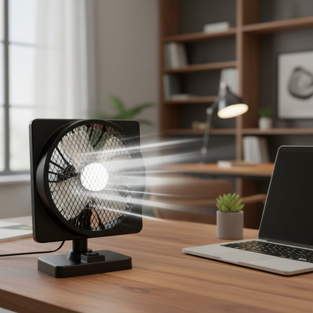 USB Powered Portable Cooling Fan 360 Rotatable Swivel Head Compact