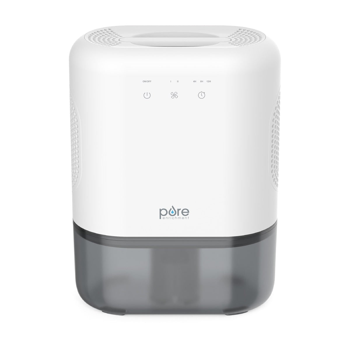 Compact Portable Dehumidifier, 300 Sq Ft Capacity, Drain Hose Included, 2-Speed Timer