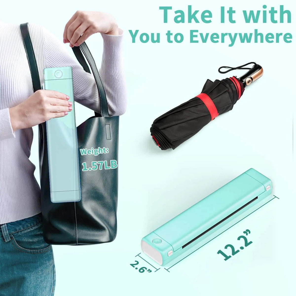 Portable Wireless Thermal Printer Bluetooth Usb Ready For A4 Smartphones