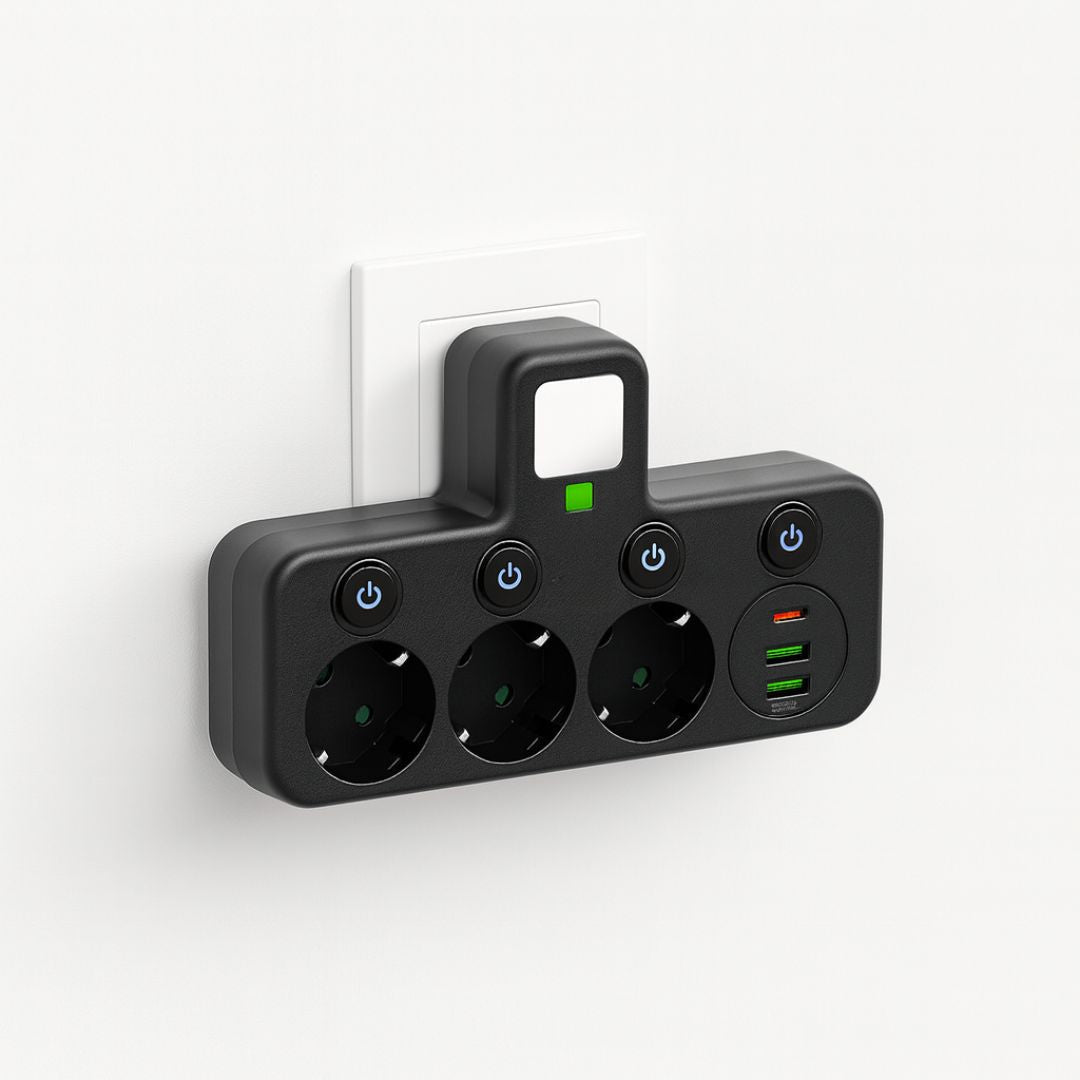 Surge Protector Power Strip with USB Ports and On/Off Switch | ribuella