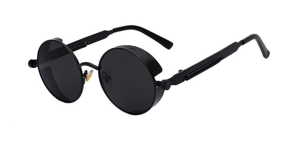 Runde Steampunk-Sonnenbrille mit Seitenschutz | ribuella
