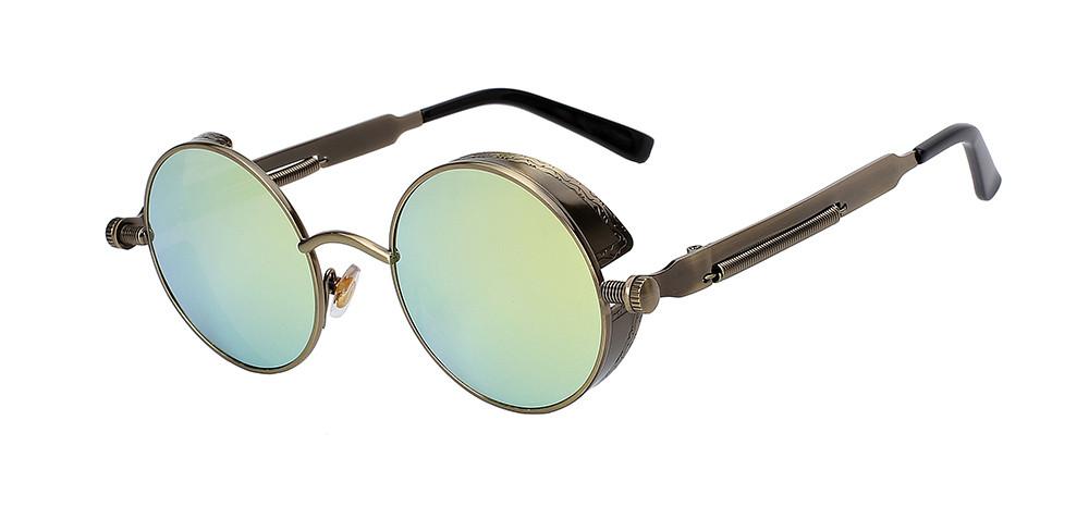 Runde Steampunk-Sonnenbrille mit Seitenschutz | ribuella