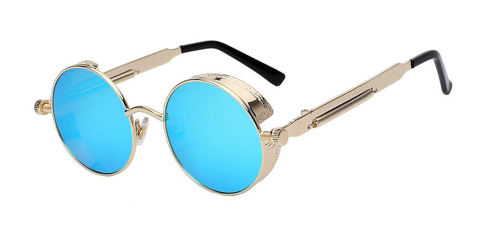 Runde Steampunk-Sonnenbrille mit Seitenschutz | ribuella