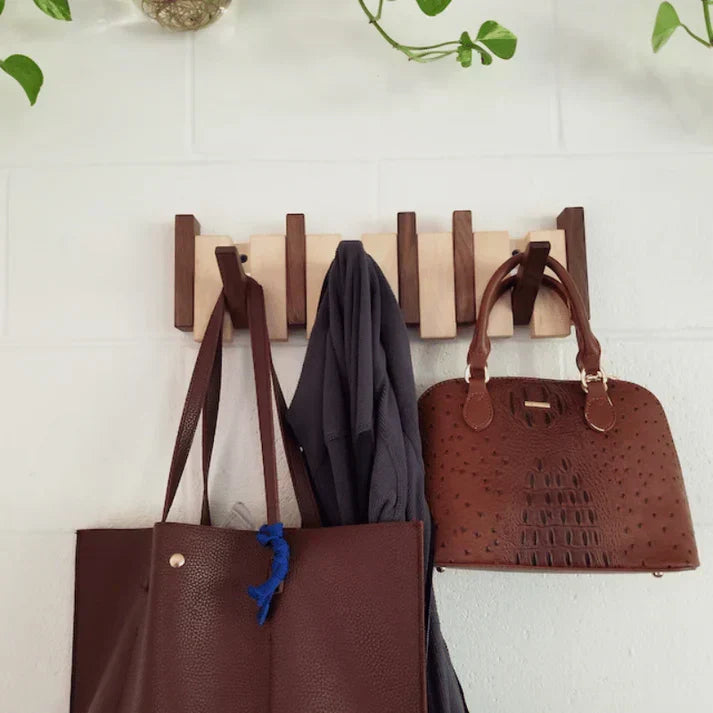 Foldable Hook Wall Coat Rack — Compact Hidden Storage