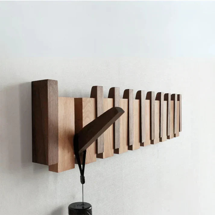 Foldable Hook Wall Coat Rack — Compact Hidden Storage