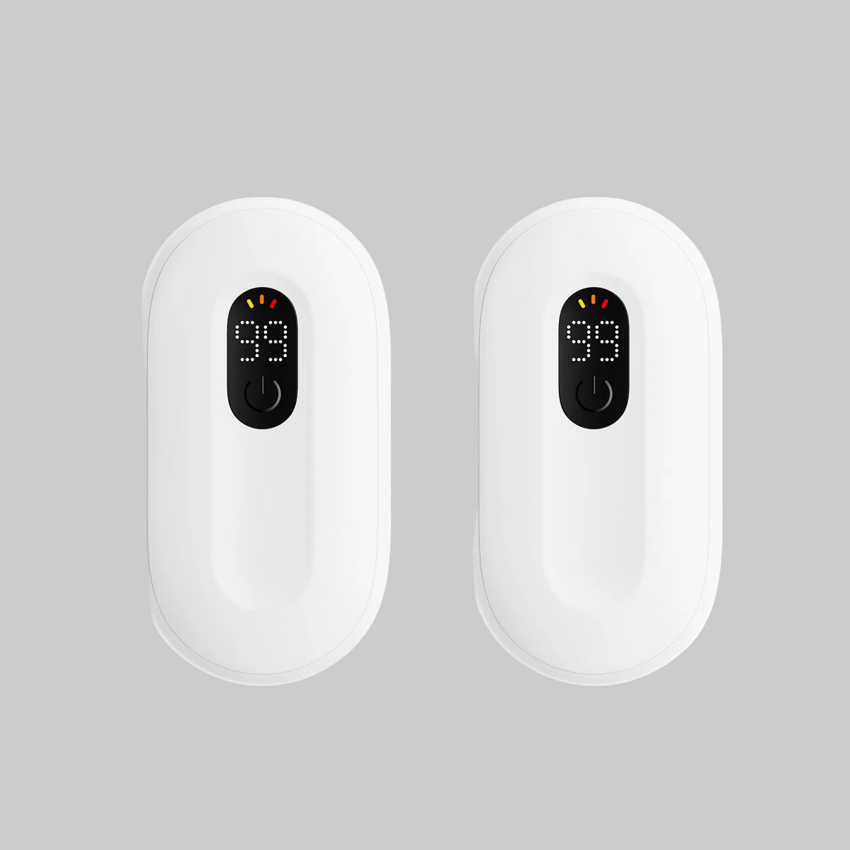 Lot de 2 chauffe-mains rechargeables — design ovale compact, réutilisable et magnétique
