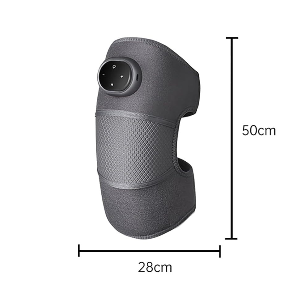 Rechargeable Heated Knee Massager Wrap — Vibration, Adjustable Heat, Digital Controls