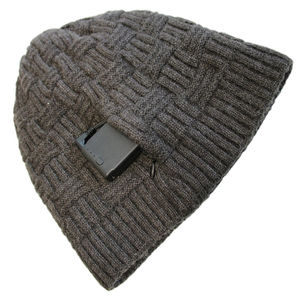 Gorro aquecido recarregável - design com abas para as orelhas, bateria de 3400mAh incluída