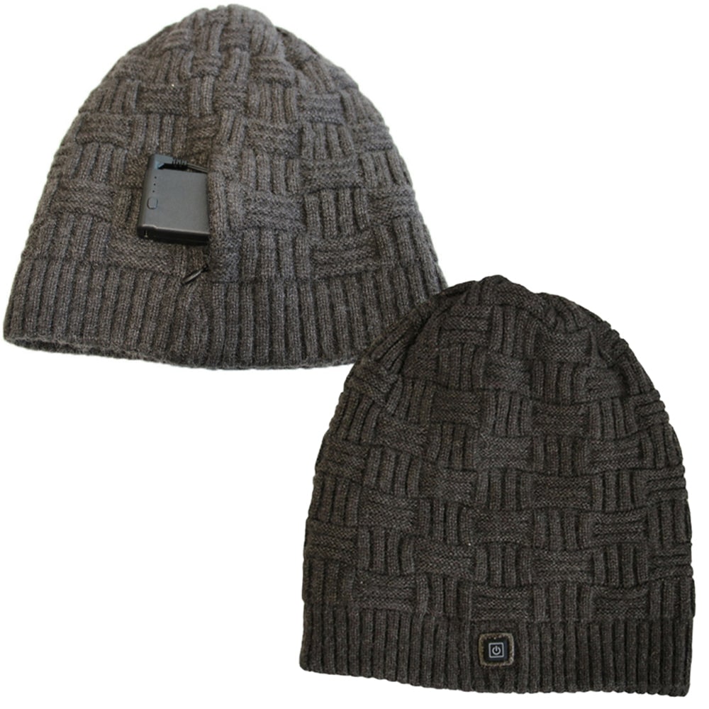 Gorro aquecido recarregável - design com abas para as orelhas, bateria de 3400mAh incluída