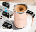 Portable Self Stirring Coffee Mug - Digital Temperature Screen, Double Tap Activation