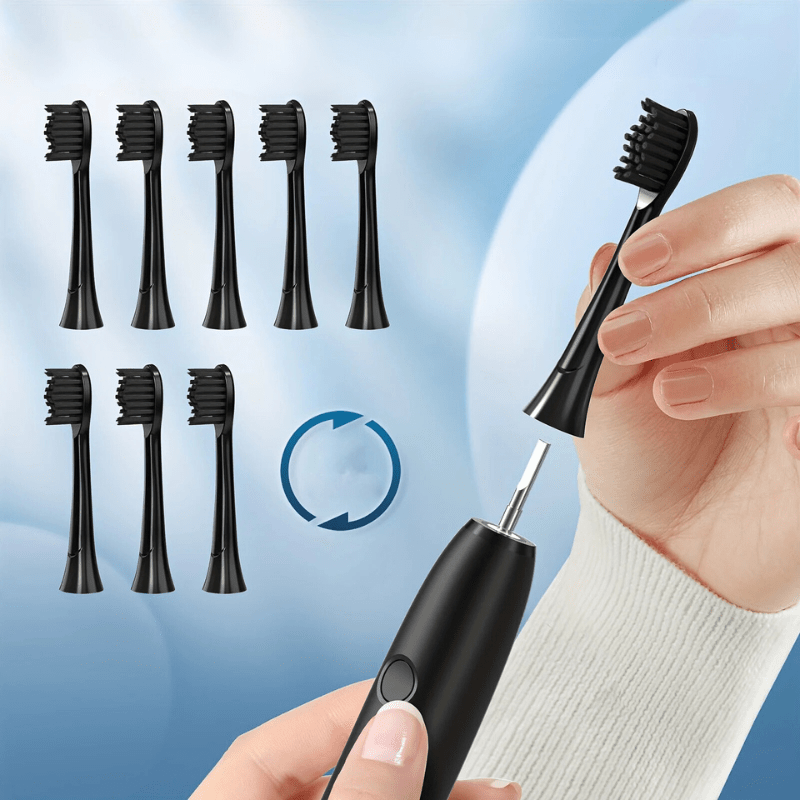 Sonic Rechargeable Electric Toothbrush Bundle, Precision Timer, 8 Replacement Heads, Case