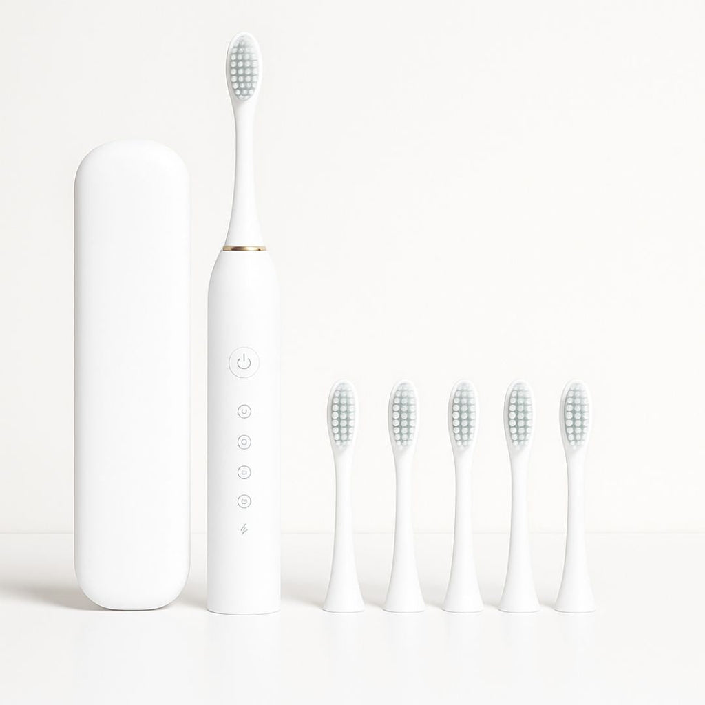 Brosse à dents électrique sonique rechargeable avec minuteur électronique et têtes à brins souples profilés