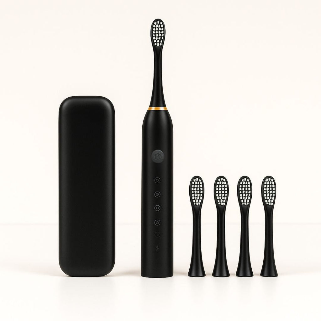 Brosse à dents électrique sonique rechargeable avec minuteur électronique et têtes à brins souples profilés