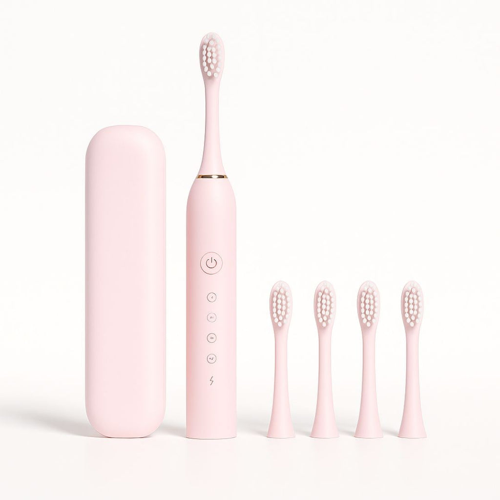 Brosse à dents électrique sonique rechargeable avec minuteur électronique et têtes à brins souples profilés