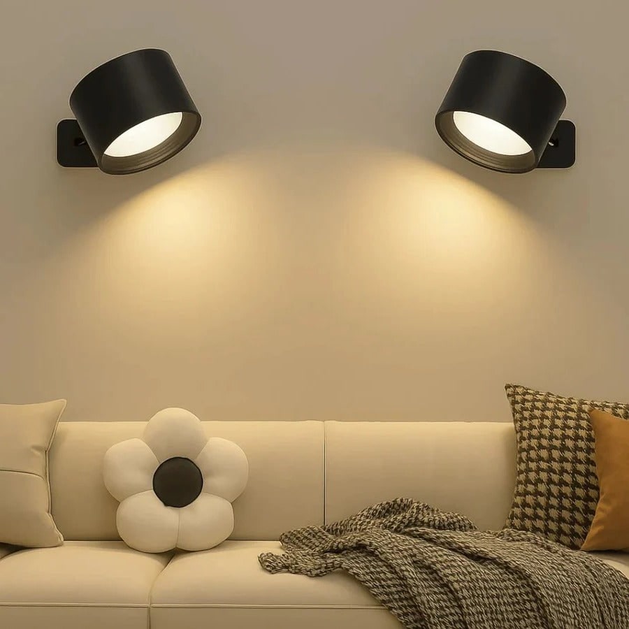 Wireless Rechargeable Wall Sconce — 360° Magnetic Mount, Outdoor LED Lighting