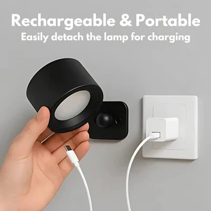 Wireless Rechargeable Wall Sconce — 360° Magnetic Mount, Outdoor LED Lighting