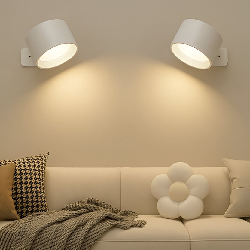 Modern Rechargeable Wall Sconce — 360° Magnetic Ball Joint, Cordless LED Light