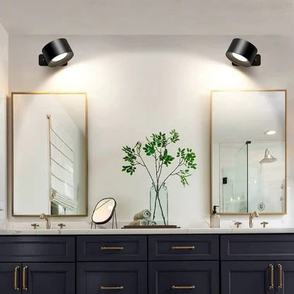 Applique murale moderne rechargeable - rotule magnétique à 360°, éclairage LED sans fil