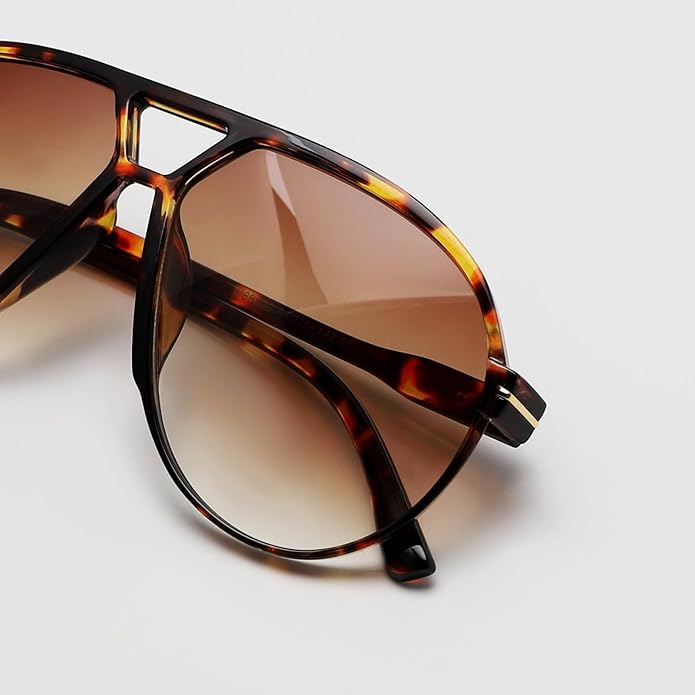 Retro Oversized Sunglasses – UV400 Protection Aviator Style | ribuella