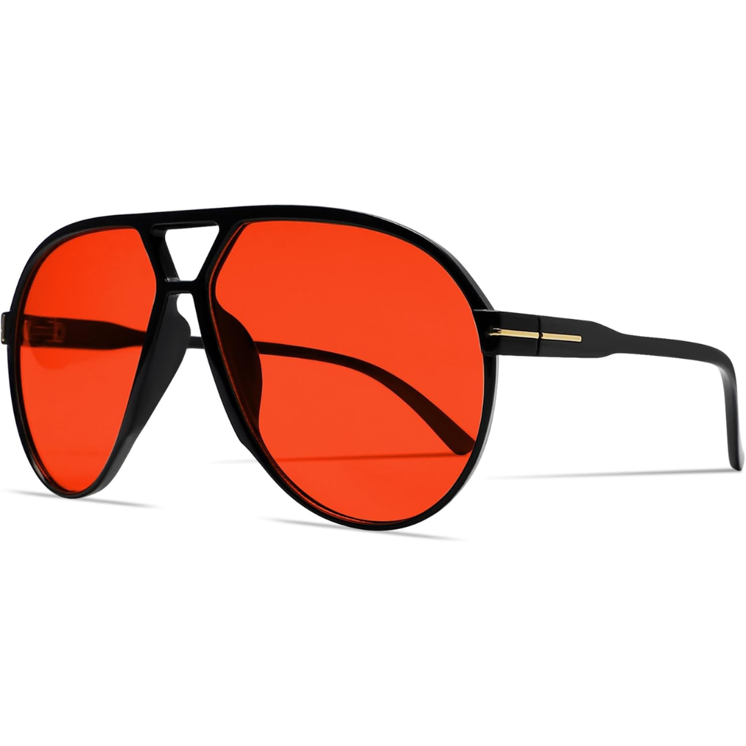 Retro Oversized Sunglasses – UV400 Protection Aviator Style | ribuella