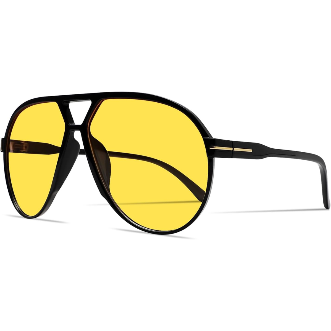 Retro Oversized Sunglasses – UV400 Protection Aviator Style | ribuella