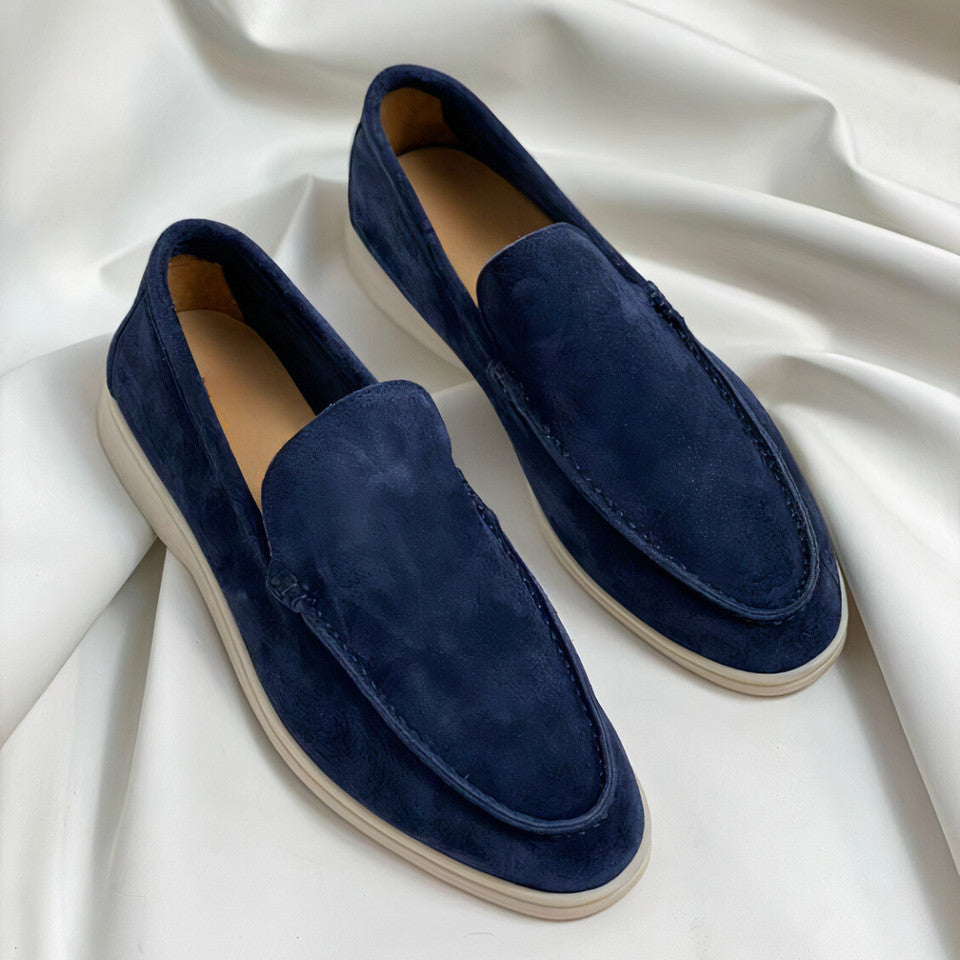 Men's Ricardo Classic Suede Slip-On Loafers, Polished Style