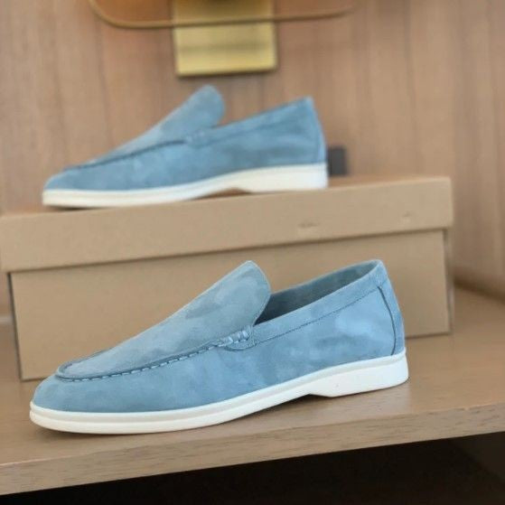 Men's Ricardo Classic Suede Slip-On Loafers, Polished Style