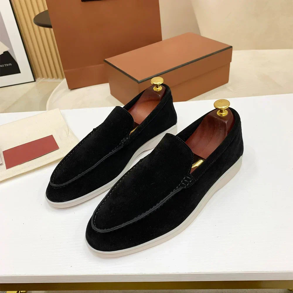 Men's Ricardo Classic Suede Slip-On Loafers, Polished Style