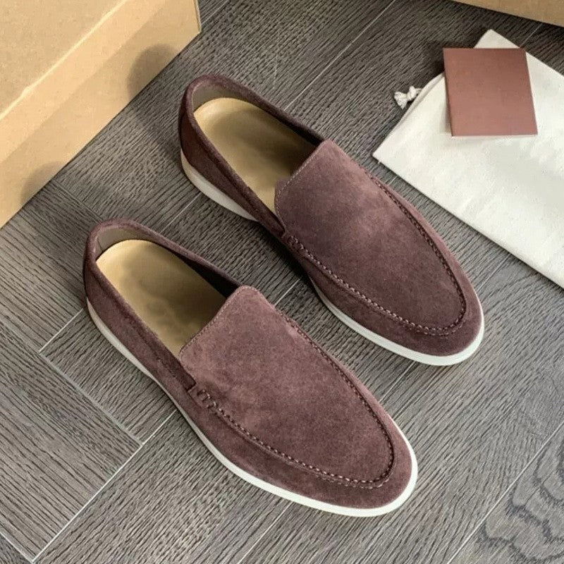 Men's Ricardo Classic Suede Slip-On Loafers, Polished Style