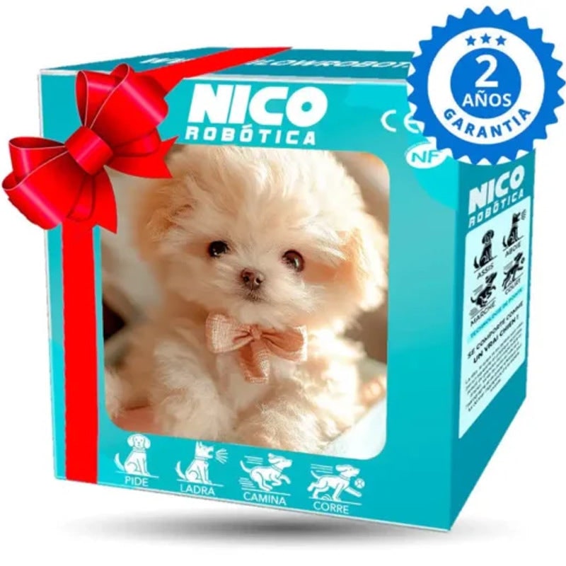 Interactive Electronic Puppy Dog Toy Soft Plush Bead Eyes Motion