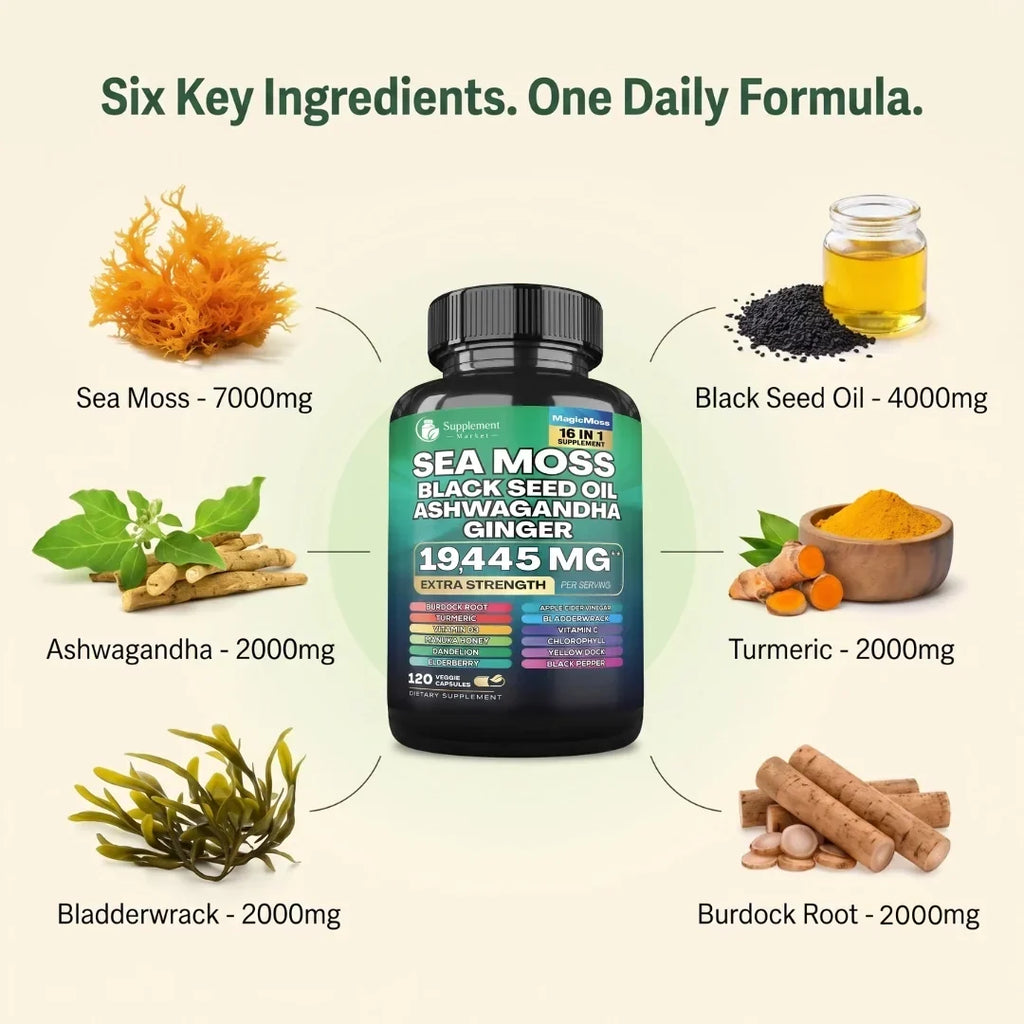 Kapsle Sea Moss 16 v 1 - kompletní podpora imunity a energie