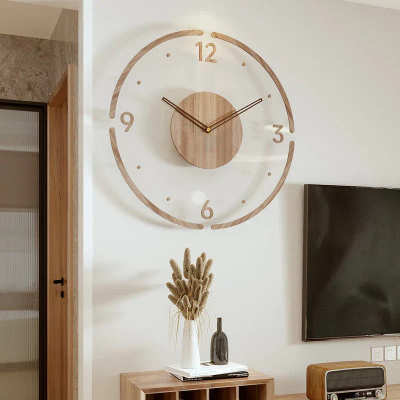 Silent Sweep Round Wall Clock - Modern Nordic Minimalist Design
