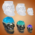 Halloween 3D Skull Silicone Mold 3 Pack Detailed Design Frosted Finish