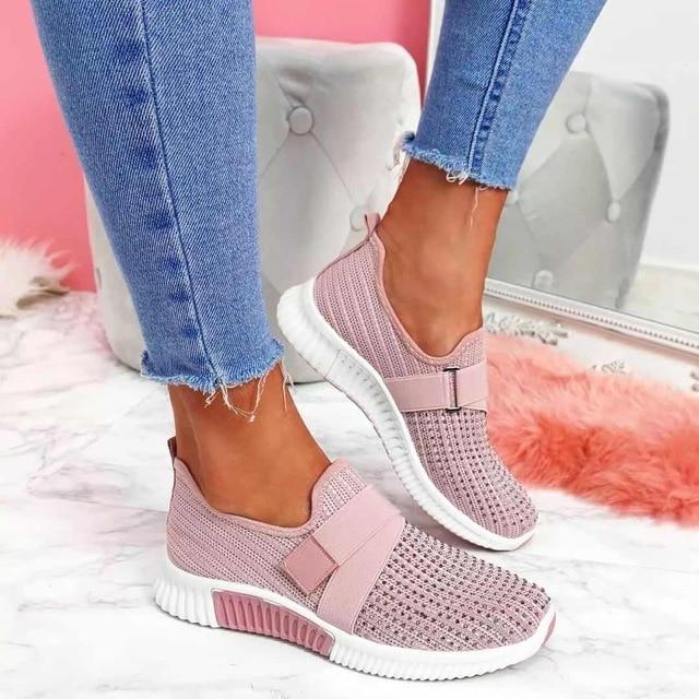 Women's Easy-On Sneakers With Adjustable Velcro Strap