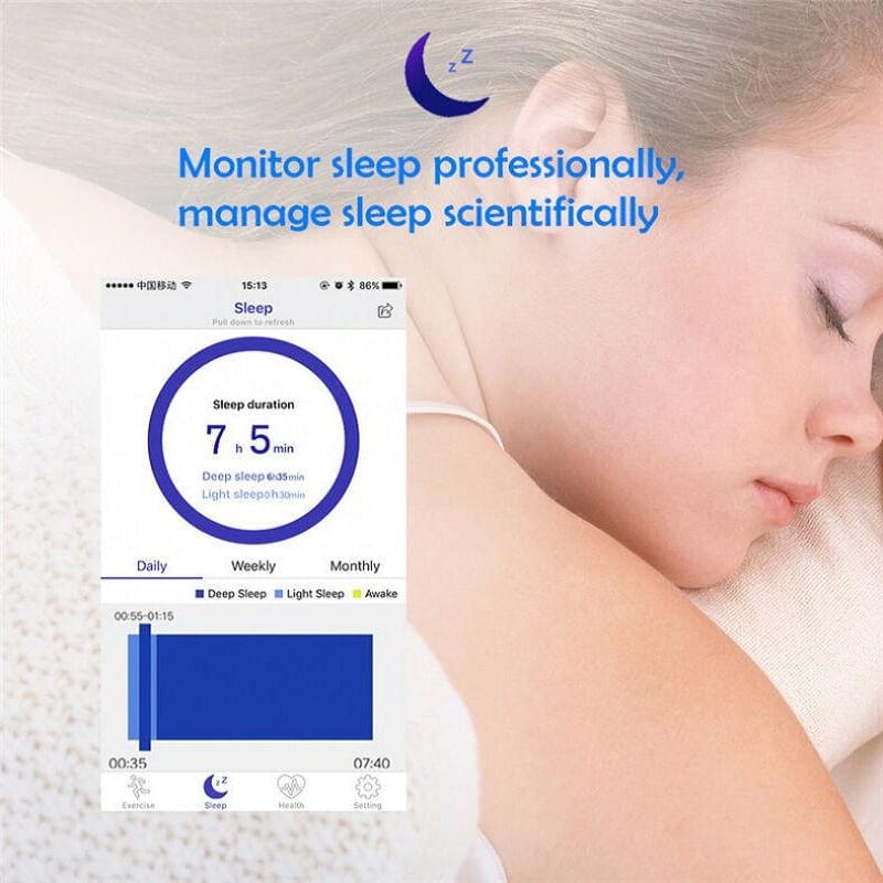 Waterproof Leather Smartwatch, Curved OLED Display, Heart Rate Monitor, Fitness Tracker